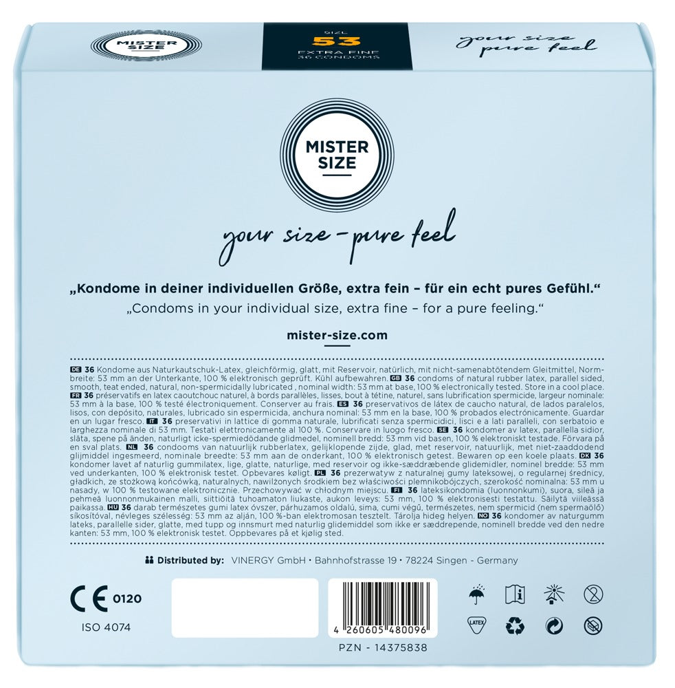 Preservativi Mister Size 53mm - 36 PZ