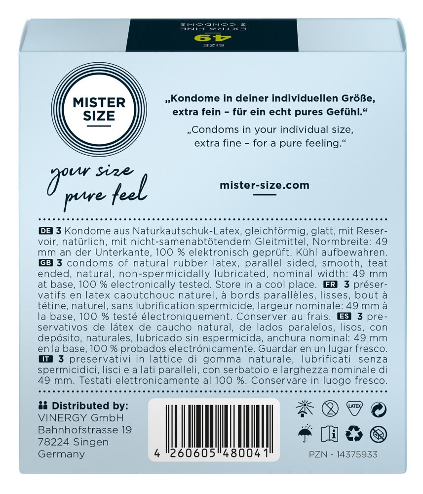 Preservativi Mister Size 49mm - 3 PZ