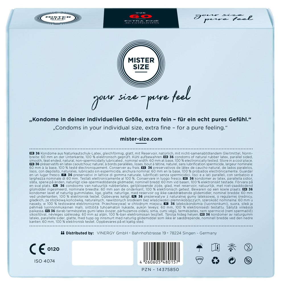 Preservativi Mister Size 60mm - 36 PZ