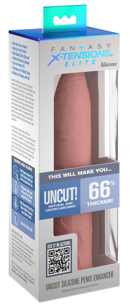 Uncut Silicone Penis Enhancer Light