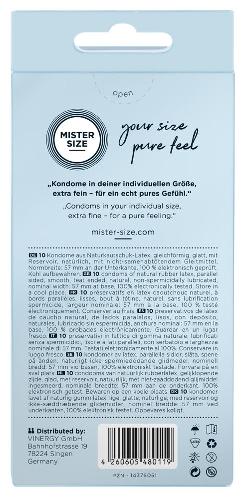 Preservativi Mister Size 57mm - 10 PZ