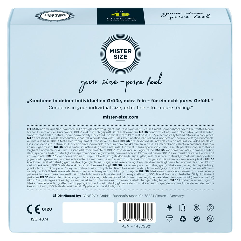 Preservativi Mister Size 49mm - 36 PZ
