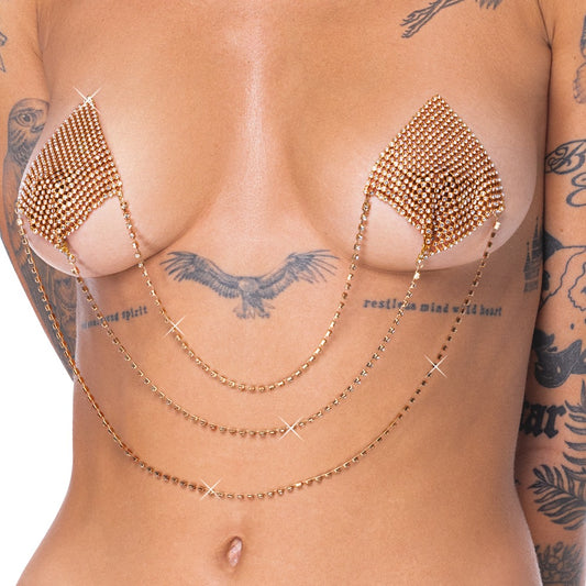 Nipple Stickers Quadrati Oro