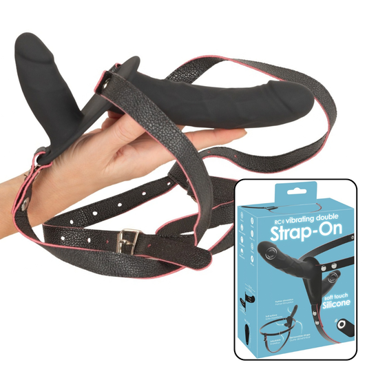 Strap-On Doppio con Telecomando