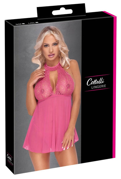 Babydoll Rosa con Top in pizzo