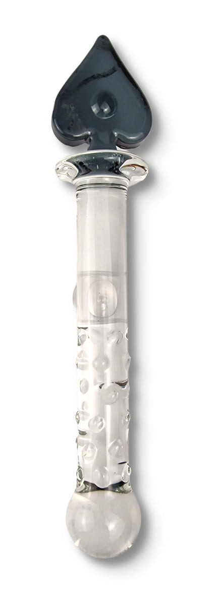 Poker Glass Dildo Spades