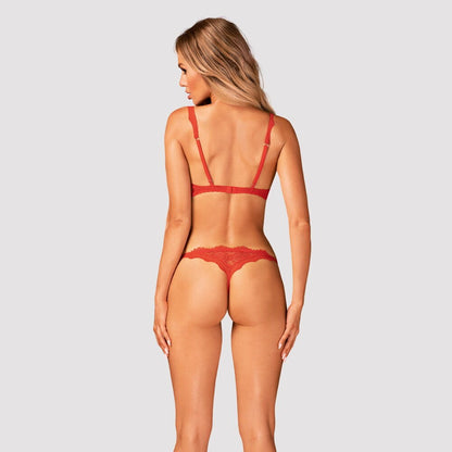 Completino aperto in pizzo rosso Bergamore