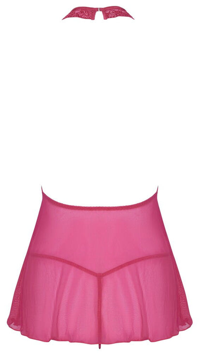Babydoll Rosa con Top in pizzo