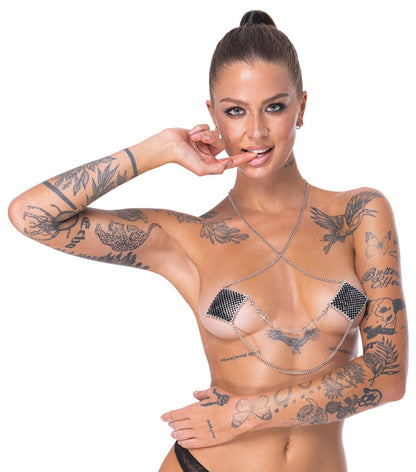 Nipple Stickers Eleganti con Catena
