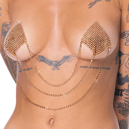 Nipple Stickers Quadrati Oro
