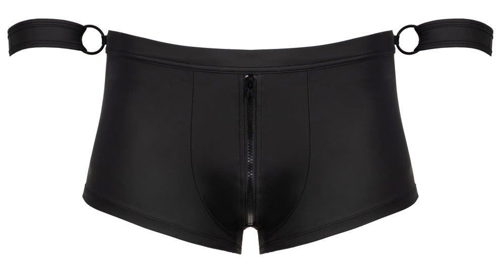 Boxer Nero con Manette e Apertura Posteriore