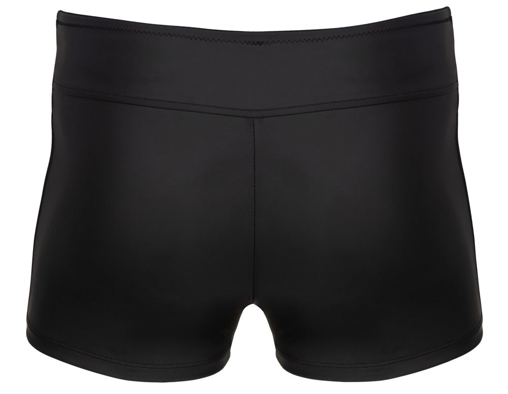 Boxer Pantaloncino Wetlook con Zip e Inserti a Rete