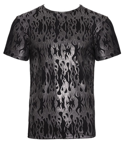 Maglia Nero Argento Effetto Fiamma