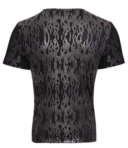 Maglia Nero Argento Effetto Fiamma