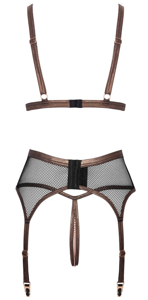 Set Intimo 3 Pezzi con Catenine Oro Rosa