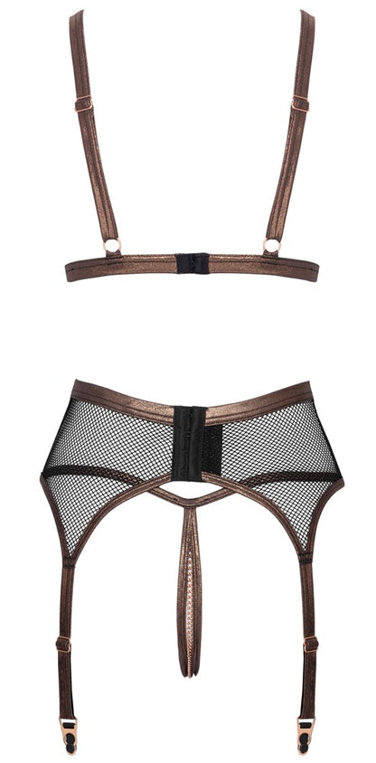 Set Intimo 3 Pezzi con Catenine Oro Rosa