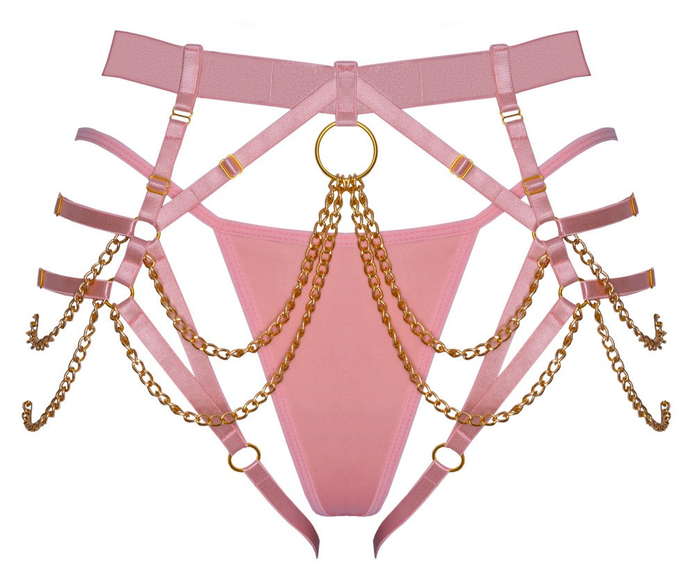 Harness con Perizoma Rosa