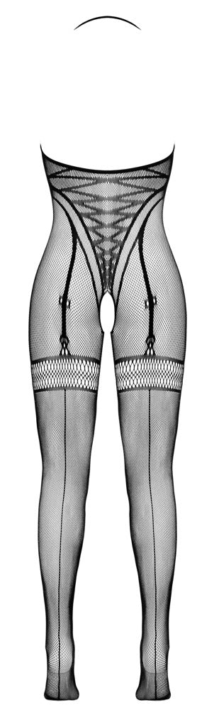 Bodystocking lavorata con seno scoperto