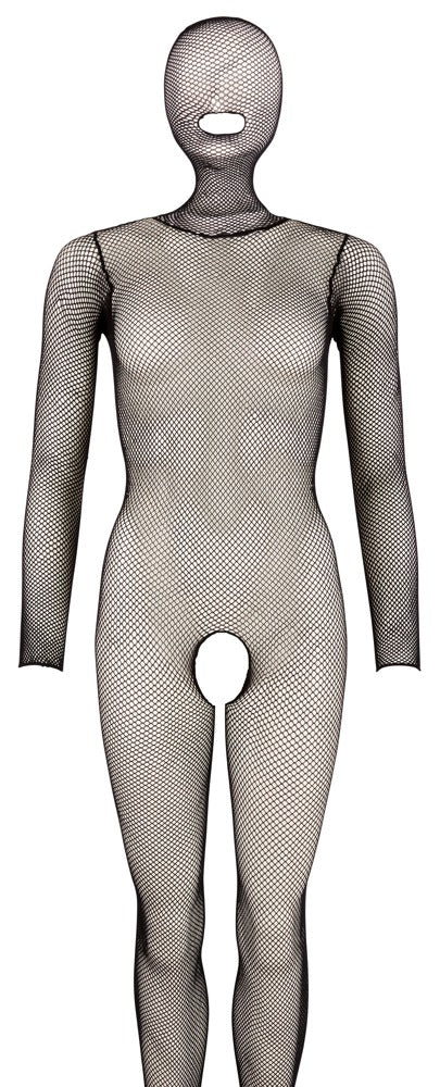 Bodystocking a Rete con Cappuccio