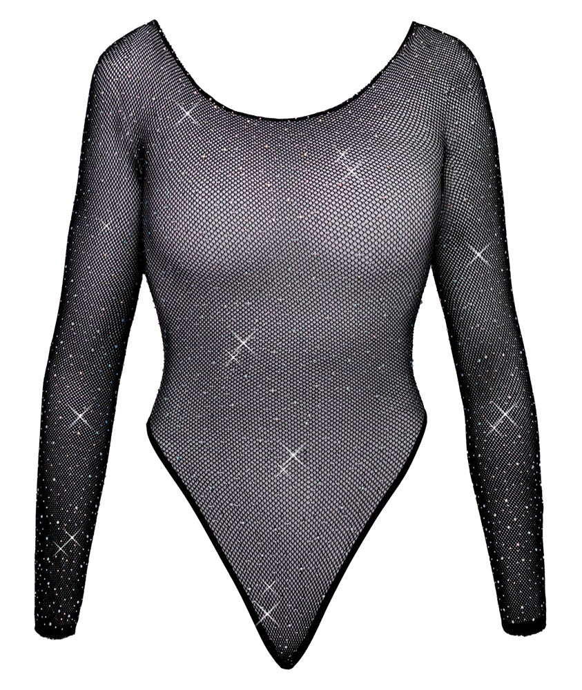 Body manica lunga con Strass