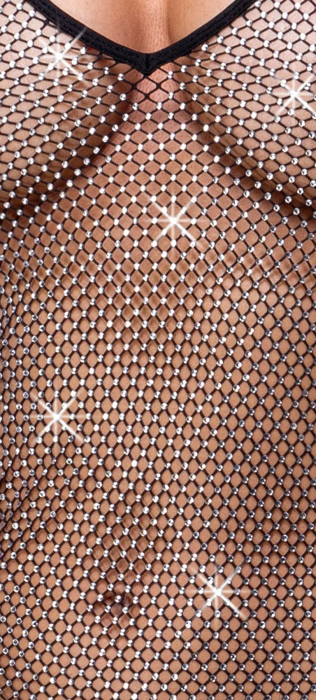 Mini Abito Rete e Strass