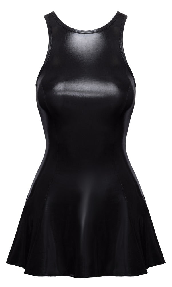 Mini Abito Nero Wetlook