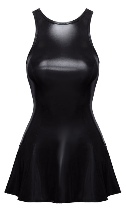Mini Abito Nero Wetlook
