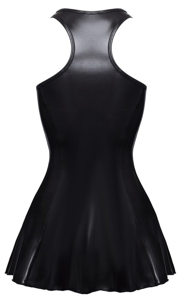 Mini Abito Nero Wetlook