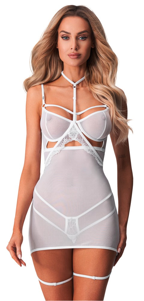 Chemise Arrowel White con Choker