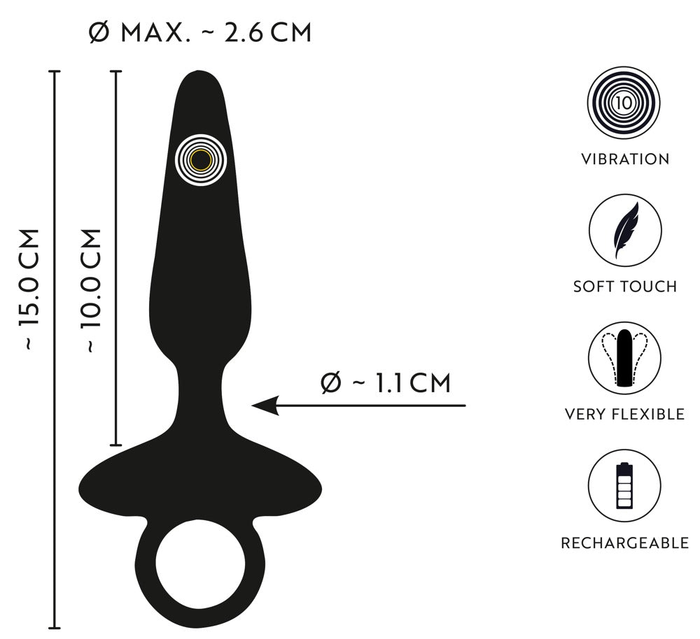 Silicone Vibro Plug Cone