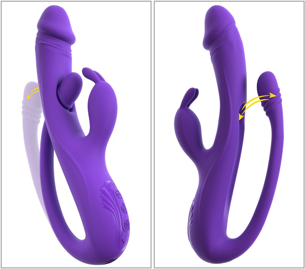 Vibratore Rabbit con Anal Tickler