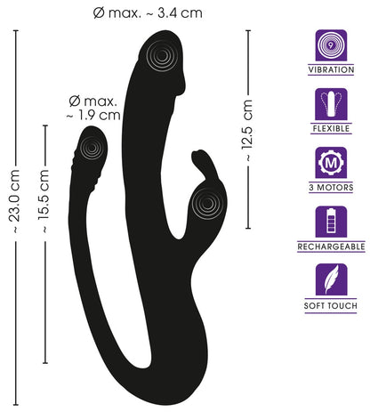 Vibratore Rabbit con Anal Tickler