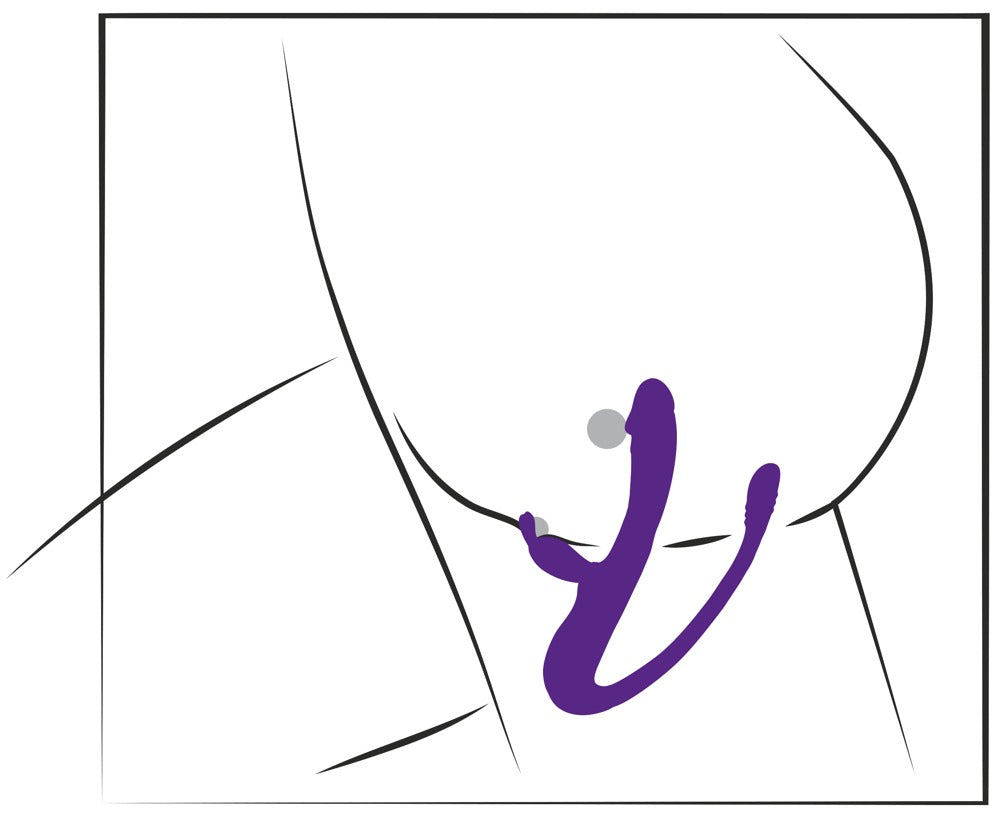 Vibratore Rabbit con Anal Tickler