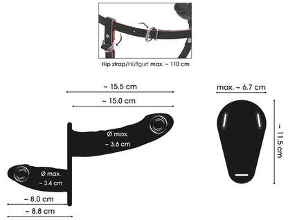 Strap-On Doppio con Telecomando