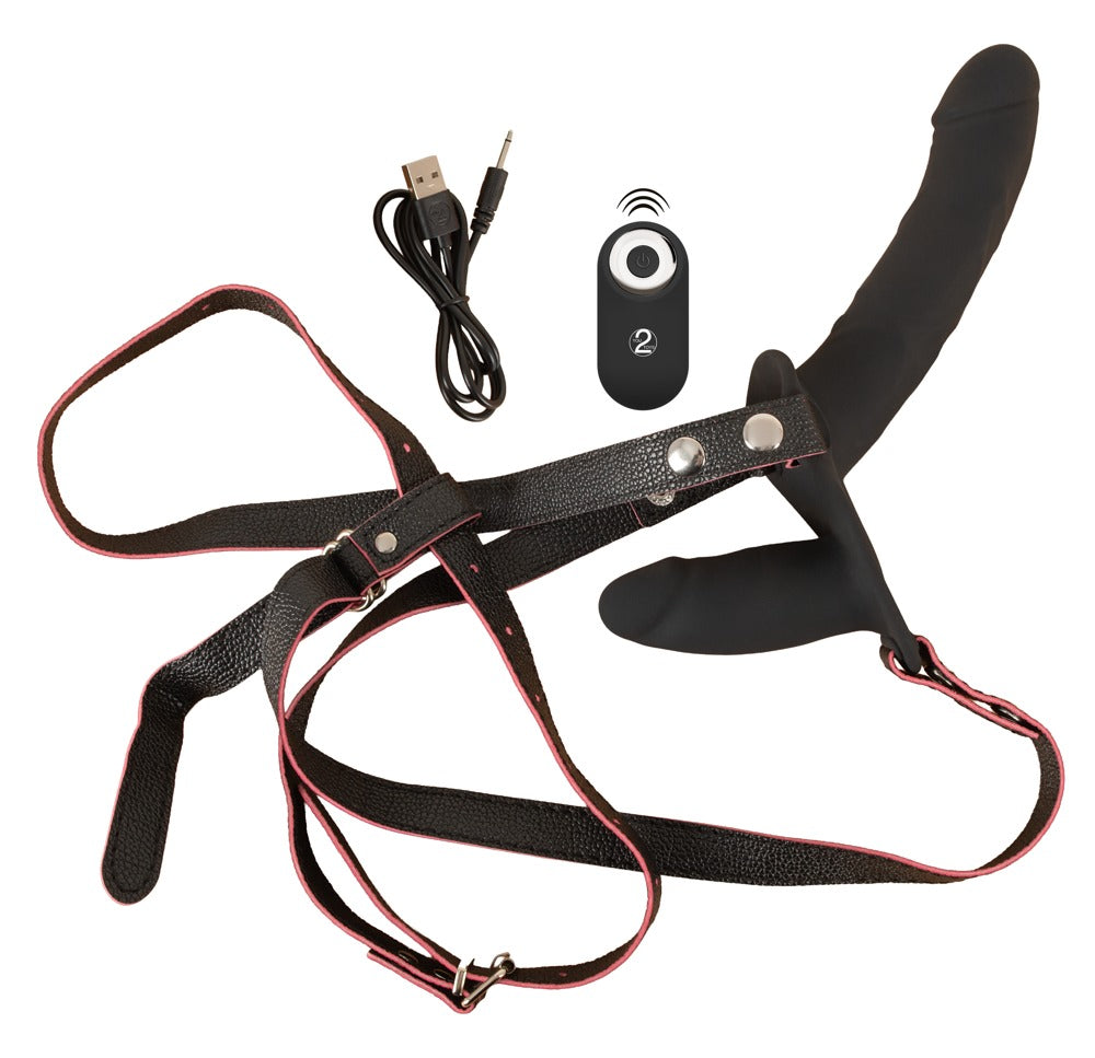Strap-On Doppio con Telecomando