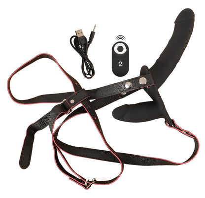 Strap-On Doppio con Telecomando