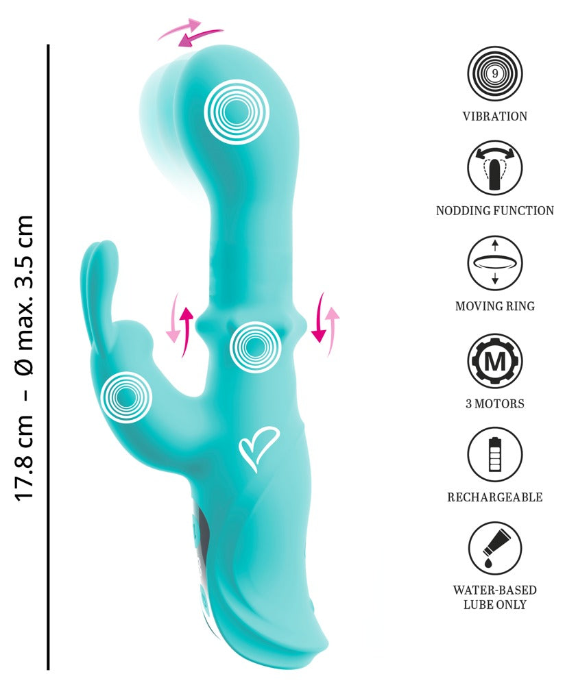 Vibratore Rabbit con Slide Ring - Oriven