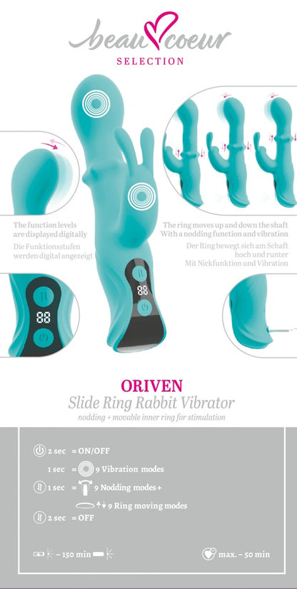 Vibratore Rabbit con Slide Ring - Oriven