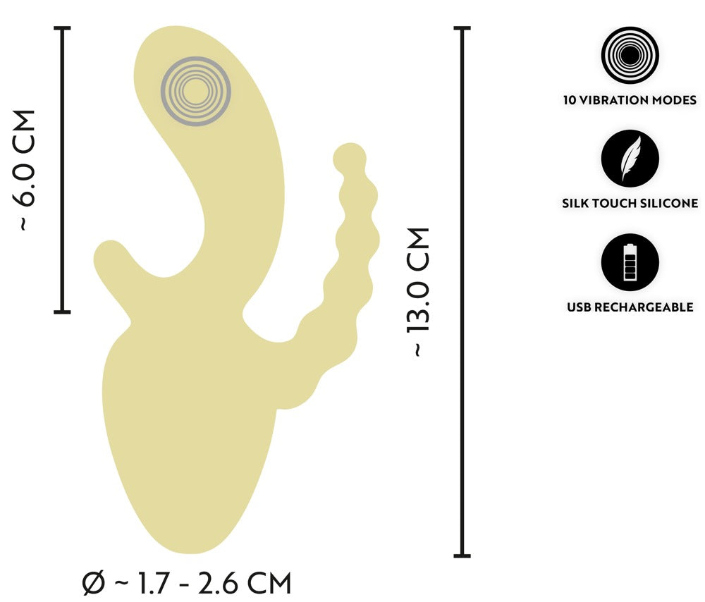 Mini Vibratore Rabbit Giallo