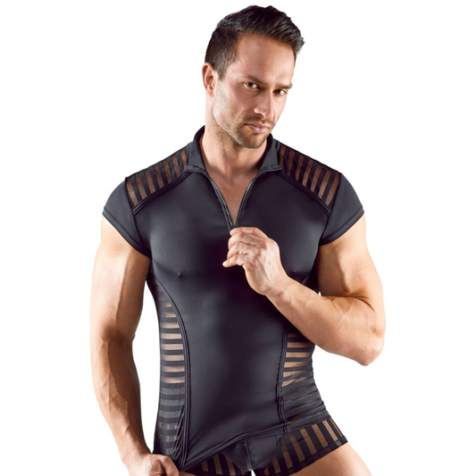 T-Shirt Stringata con Cerniera