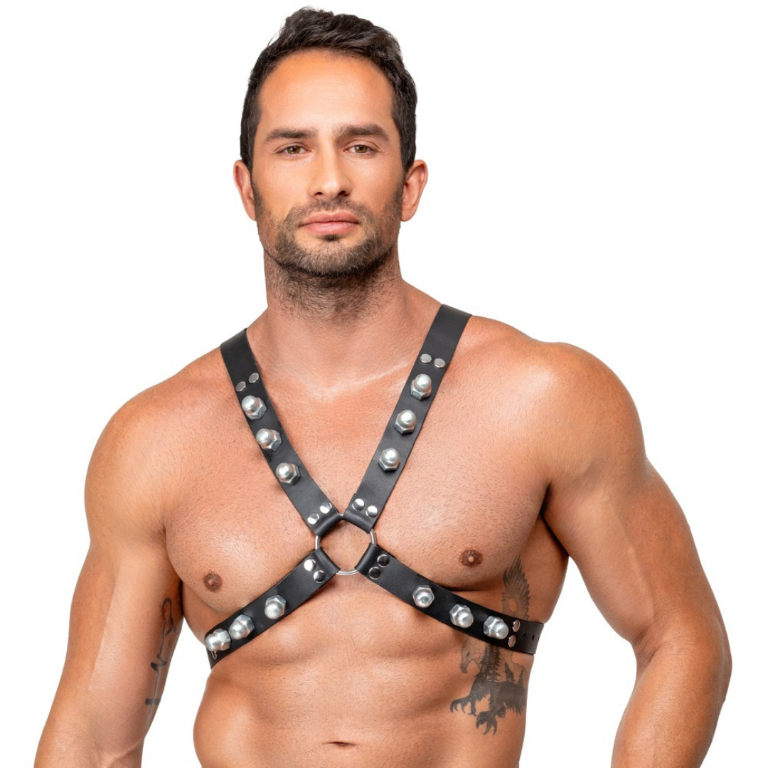 Harness Torace ad X in Vera Pelle