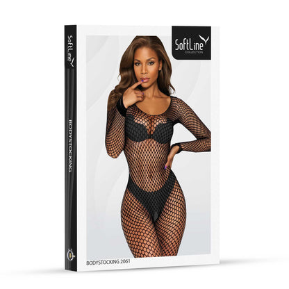 Bodystocking a Rete con Maniche